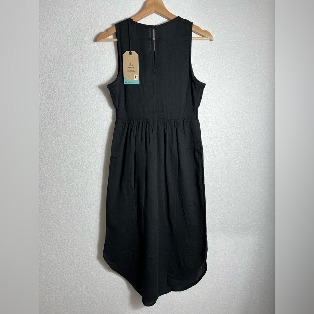 New prAna Seakissed organic cotton black Dress summer beach S - Picture 4 of 10